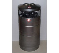 Цилиндрическая урна для мусора с пепельницей 70 литров